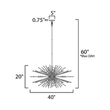 Load image into Gallery viewer, Polaris LED Pendant Light - line drawing.