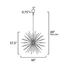 Load image into Gallery viewer, Polaris LED Pendant Light - line drawing.