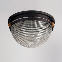 Load image into Gallery viewer, Portside Outdoor Flush Mount Ceiling Light in Detail.