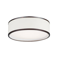 Load image into Gallery viewer, Prime LED Flush Mount Ceiling Light in Oatmeal/Oil Rubbed Bronze (Small).