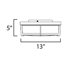 Load image into Gallery viewer, Rogue Flush Mount Ceiling Light - line drawing.