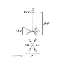Load image into Gallery viewer, Savvy Chandelier - line drawing.
