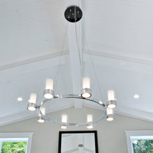 Load image into Gallery viewer, Silo Chandelier in living room.