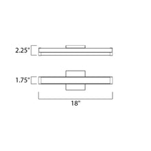 Load image into Gallery viewer, Spec LED Bath Vanity Light - line drawing.
