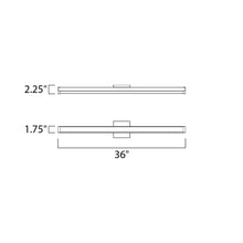 Load image into Gallery viewer, Spec LED Bath Vanity Light - line drawing.