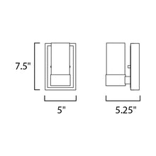 Load image into Gallery viewer, Sync LED Bath Wall Light - line drawing.