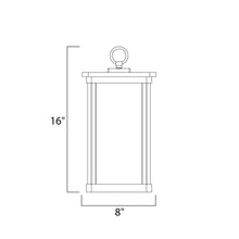 Load image into Gallery viewer, Terrace Outdoor LED Pendant Light - line drawing.