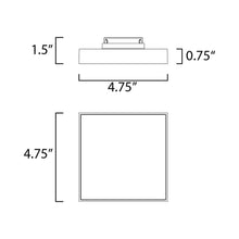 Load image into Gallery viewer, Trim LED Flush Mount Ceiling Light - line drawing.