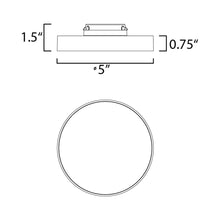 Load image into Gallery viewer, Trim LED Flush Mount Ceiling Light - line drawing.