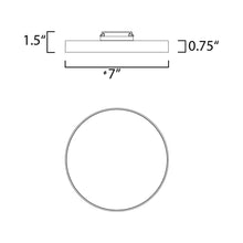 Load image into Gallery viewer, Trim LED Flush Mount Ceiling Light - line drawing.