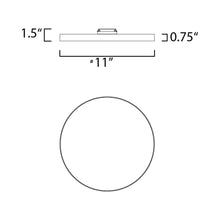 Load image into Gallery viewer, Trim LED Flush Mount Ceiling Light - line drawing.