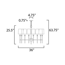 Load image into Gallery viewer, Uptown Chandelier - line drawing.