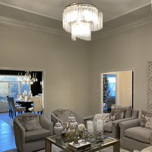 Load image into Gallery viewer, Victoria Chandelier in living room.
