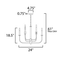 Load image into Gallery viewer, Wesley Chandelier - line drawing.