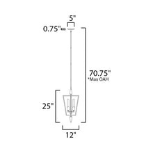 Load image into Gallery viewer, Wings 4 Light Pendant Light - line drawing.
