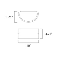 Load image into Gallery viewer, Zenith Outdoor LED Wall Light - line drawing.