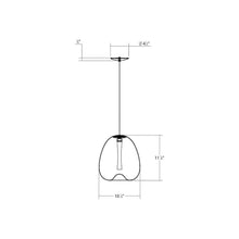 Load image into Gallery viewer, Mela™ LED Pendant Light - line drawing.