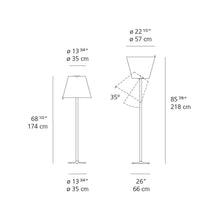 Load image into Gallery viewer, Melampo Mega Floor Lamp - line drawing.