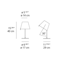 Load image into Gallery viewer, Melampo Mini Table Lamp - line drawing.