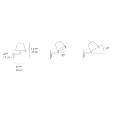 Load image into Gallery viewer, Melampo Mini Wall Light - line drawing.