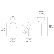 Load image into Gallery viewer, Melampo Table Lamp - line drawing.
