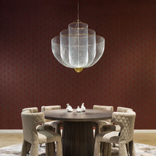 Load image into Gallery viewer, Meshmatics LED Chandelier in dining room.