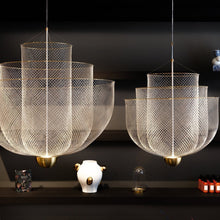 Load image into Gallery viewer, Meshmatics LED Chandelier in Detail.