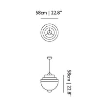 Load image into Gallery viewer, Meshmatics LED Chandelier - line drawing.