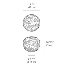 Load image into Gallery viewer, Meteorite Table Lamp - line drawing.