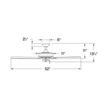 Load image into Gallery viewer, Metro Ceiling Fanin - line drawing.