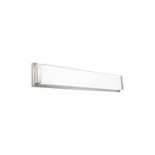 Load image into Gallery viewer, Metro Rectangular LED Bath Vanity Light in Brushed Nickel (Small).