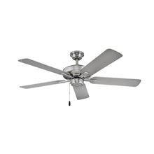 Load image into Gallery viewer, Metro Outdoor Ceiling Fan in Brushed Nickel/Silver.