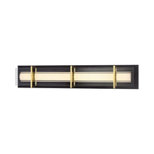 Load image into Gallery viewer, Midnight Gold LED Bath Bar in Sand Black.
