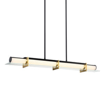 Load image into Gallery viewer, Midnight Gold LED Linear Pendant Light Detail.