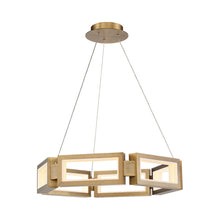 Load image into Gallery viewer, Mies LED Chandelier in Aged Brass (Small).