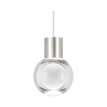 Load image into Gallery viewer, Mina 7-Light LED Pendant Light in White/Satin Nickel.