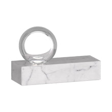 Load image into Gallery viewer, Mina LED Table Lamp in White Marble (Large).