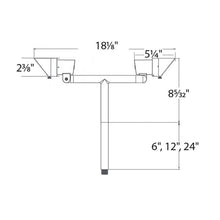 Load image into Gallery viewer, Mini Double Accent LED Path Light - line drawing.