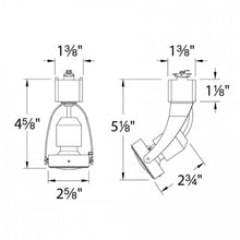 Load image into Gallery viewer, Mini Line Voltage 104 Track Head - line drawing.