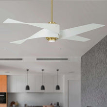 Load image into Gallery viewer, Artemis IV LED Ceiling Fan in living room.