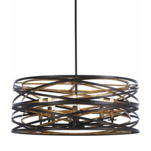 Load image into Gallery viewer, Vortic Flow Drum Pendant Light in Detail.