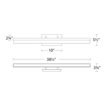 Load image into Gallery viewer, Minx LED Bath Vanity Light- line drawing.