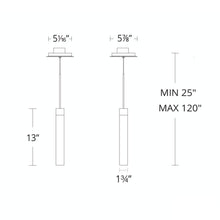 Load image into Gallery viewer, Minx LED Pendant Light- line drawing.