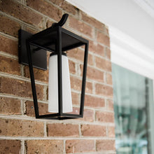 Load image into Gallery viewer, Mission Beach Outdoor Wall Sconce in Outdoor Area.