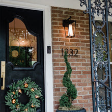 Load image into Gallery viewer, Mission Beach Outdoor Wall Sconce in Outdoor Area.