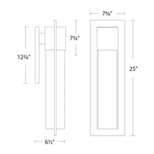 Load image into Gallery viewer, Mist Outdoor LED Wall Light- line drawing.