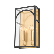 Load image into Gallery viewer, Addison Wall Light in Aged Brass/Textured Black.