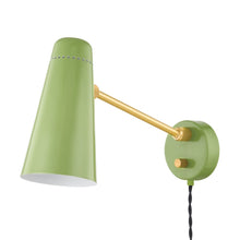 Load image into Gallery viewer, Alex Plug-In Wall Light in Soft Green.