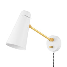 Load image into Gallery viewer, Alex Plug-In Wall Light in Soft White.