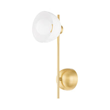 Load image into Gallery viewer, Belle Wall Light in Aged Brass.